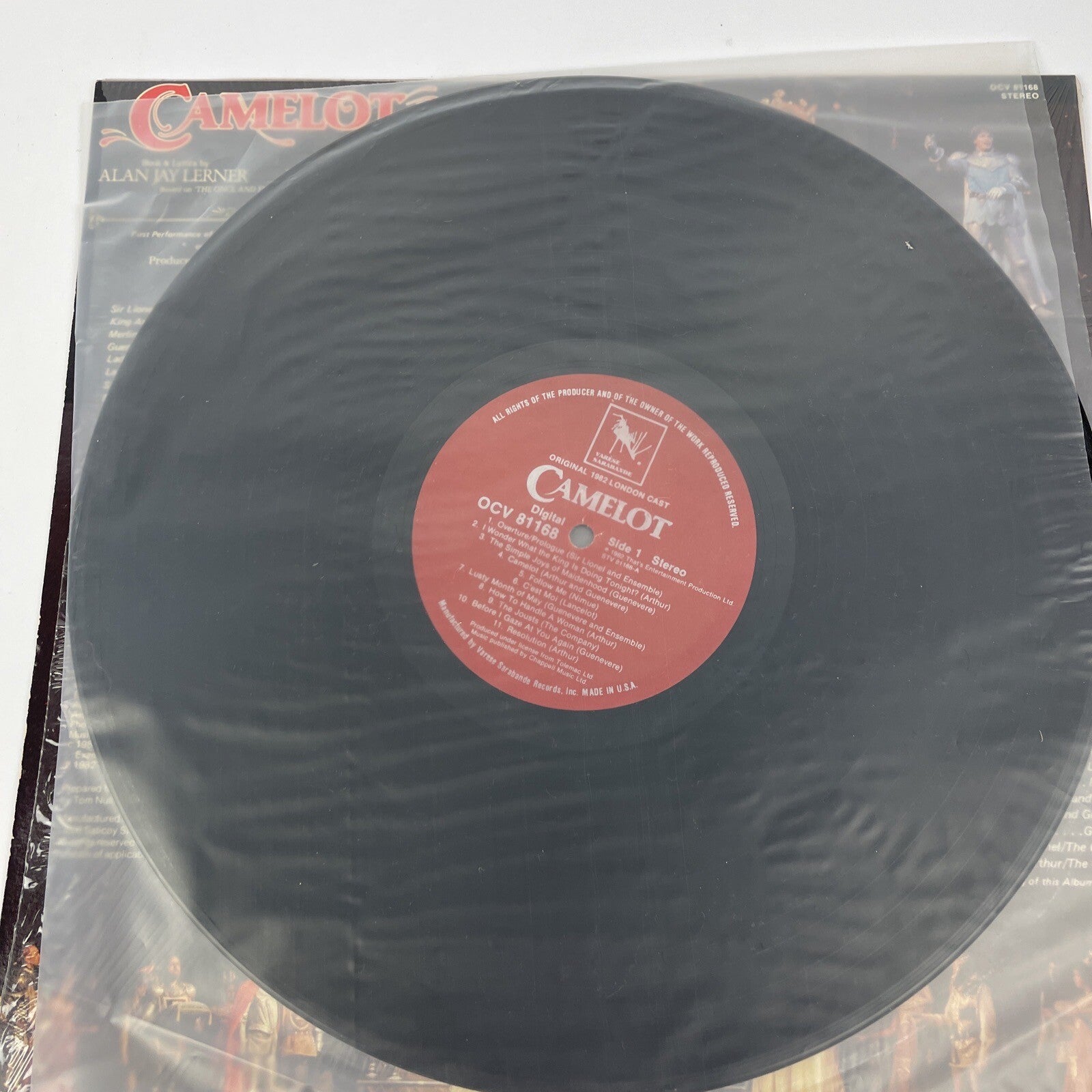 Lerner Loewe CAMELOT London Cast Soundtrack LP Richard Harris Fiona Fullerton