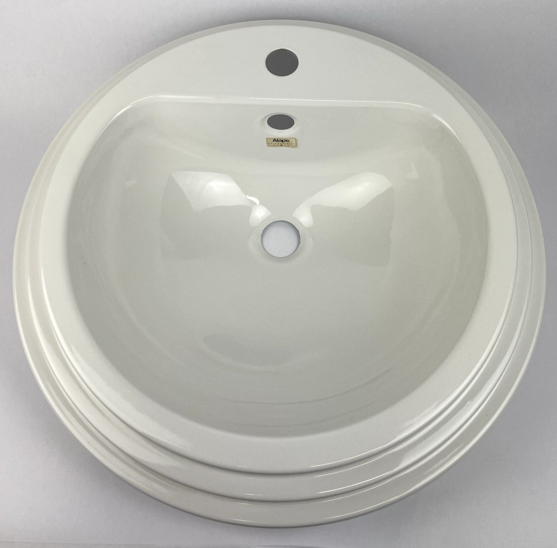 Alape Ceramostahl top mount Bathroom Designer Sink Glossy White OD 535mm 21"