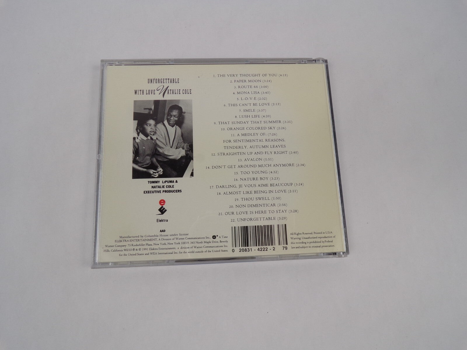 Unforgetable With Love Natalie Cole The Very Thought Of You Paper Moon CD#63