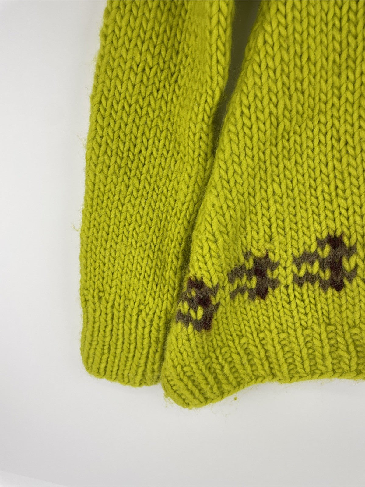 Vintage DKNY Wool Blend Chunky Hand Knit Turtleneck Isle Twin Set Sweater