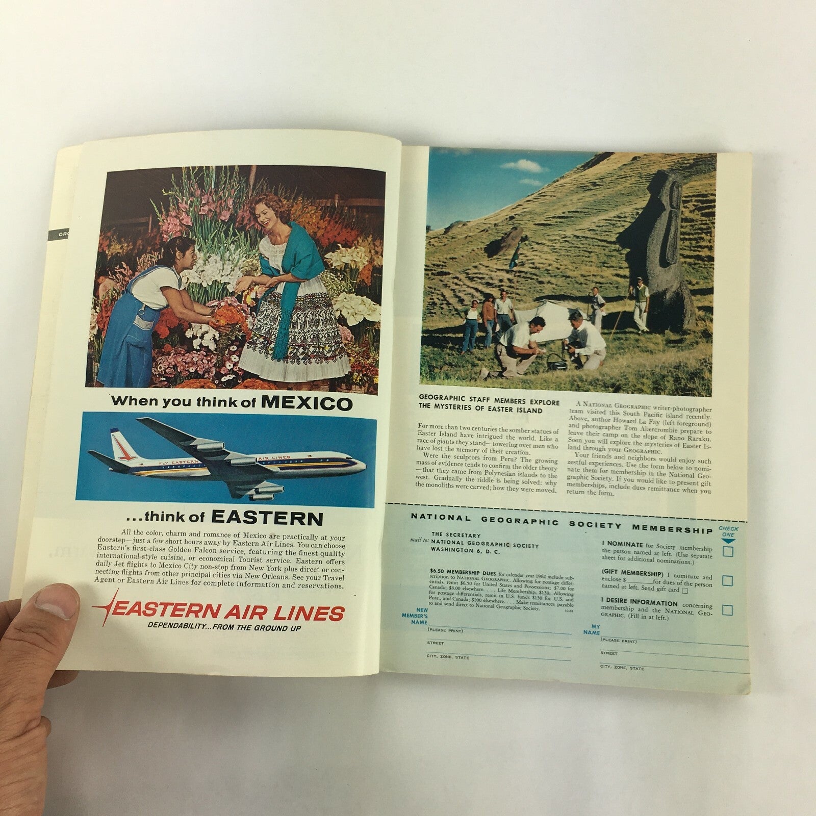 October 1961 National Geographic Mexico in Motion New Atlas Map Mexico in Motion