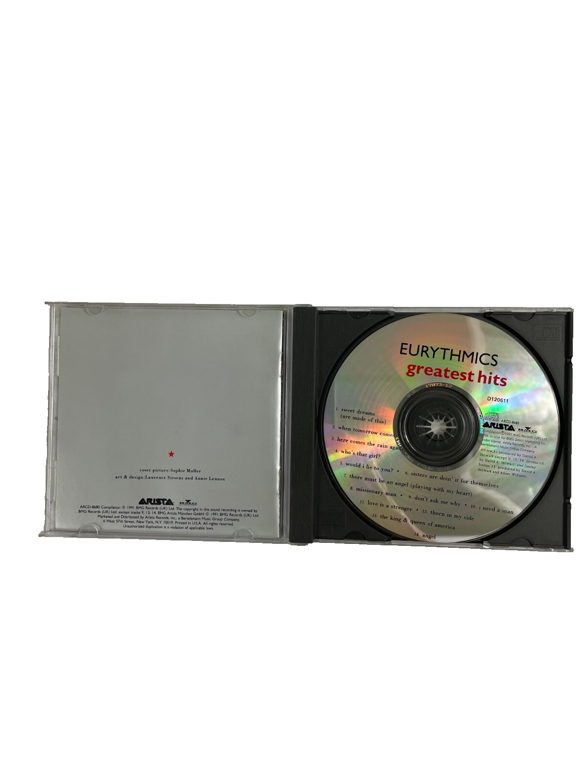 Eurythmics – Greatest Hits Love Is A Stranger Who's That Girl? Angel CD#33