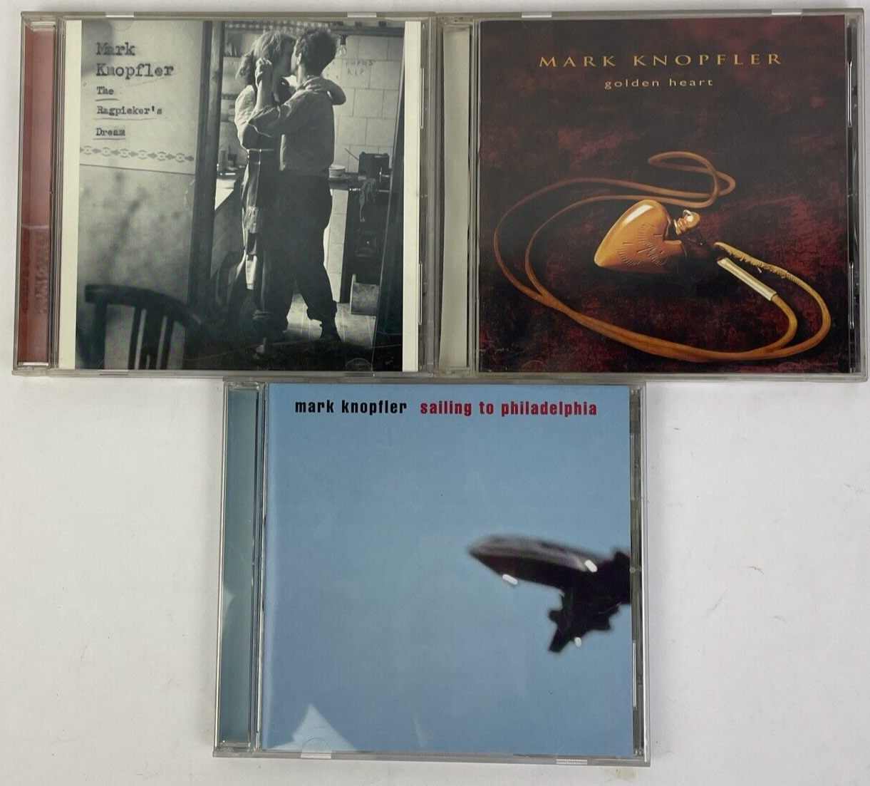3 x Mark Knopfler Audio CD - Sailing to Philadelphia + Golden Heart + Ragpicker'