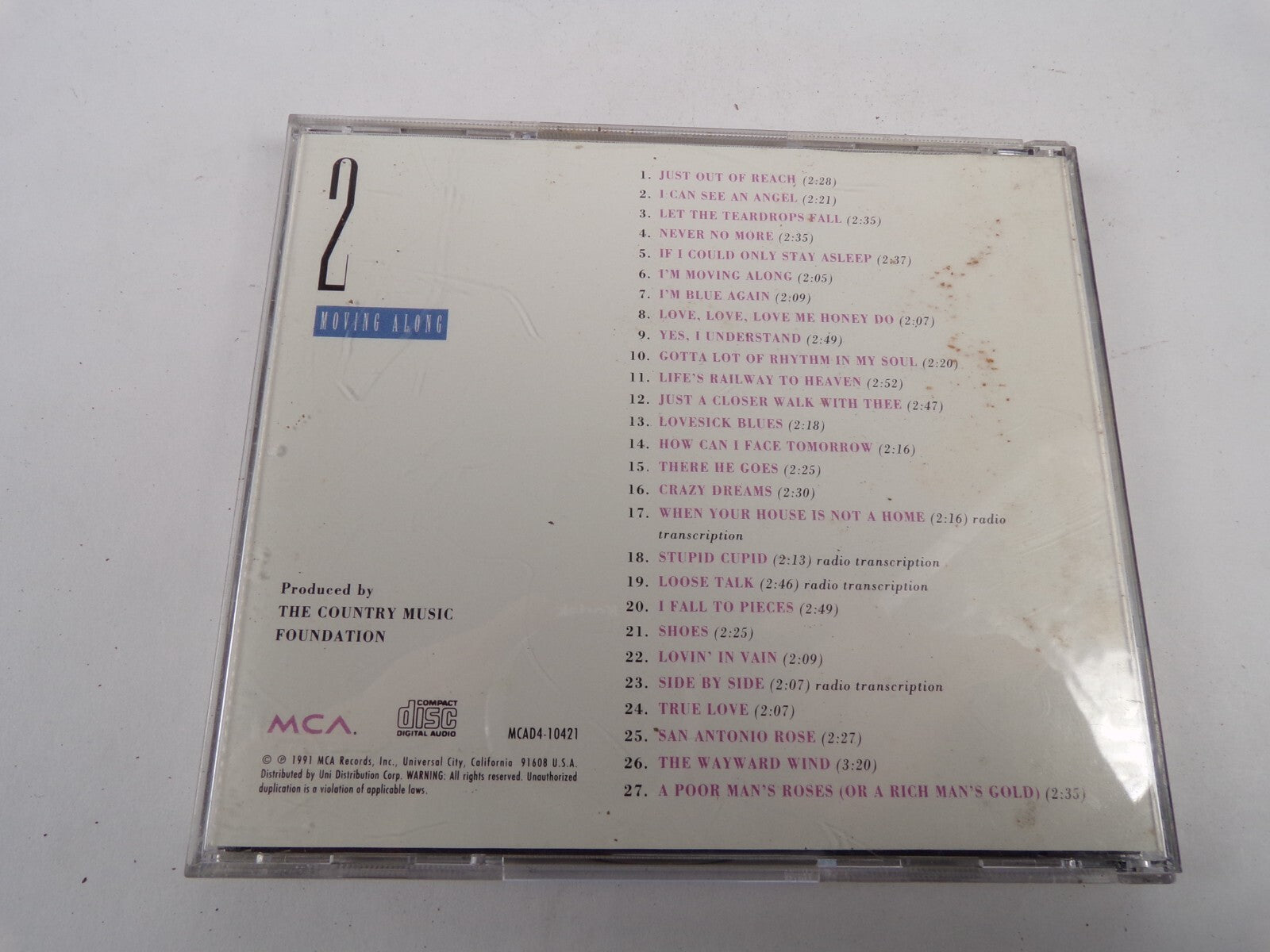 The Patsy Cline Collection Moving Along Just Out Of Reach I Can See AnAngelCD#31