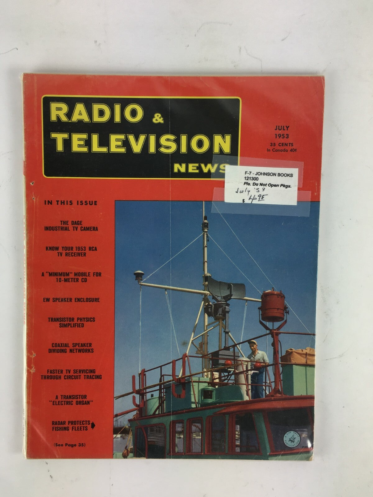 July 1953 Radio Television News Magazine EW Speaker Enclosure Coaxial Speaker