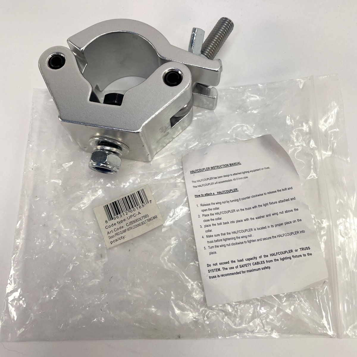 Global Truss X-Pro Stage Rigging Clamp SLM12 | F34 Extra Heavy Duty Half Coupler