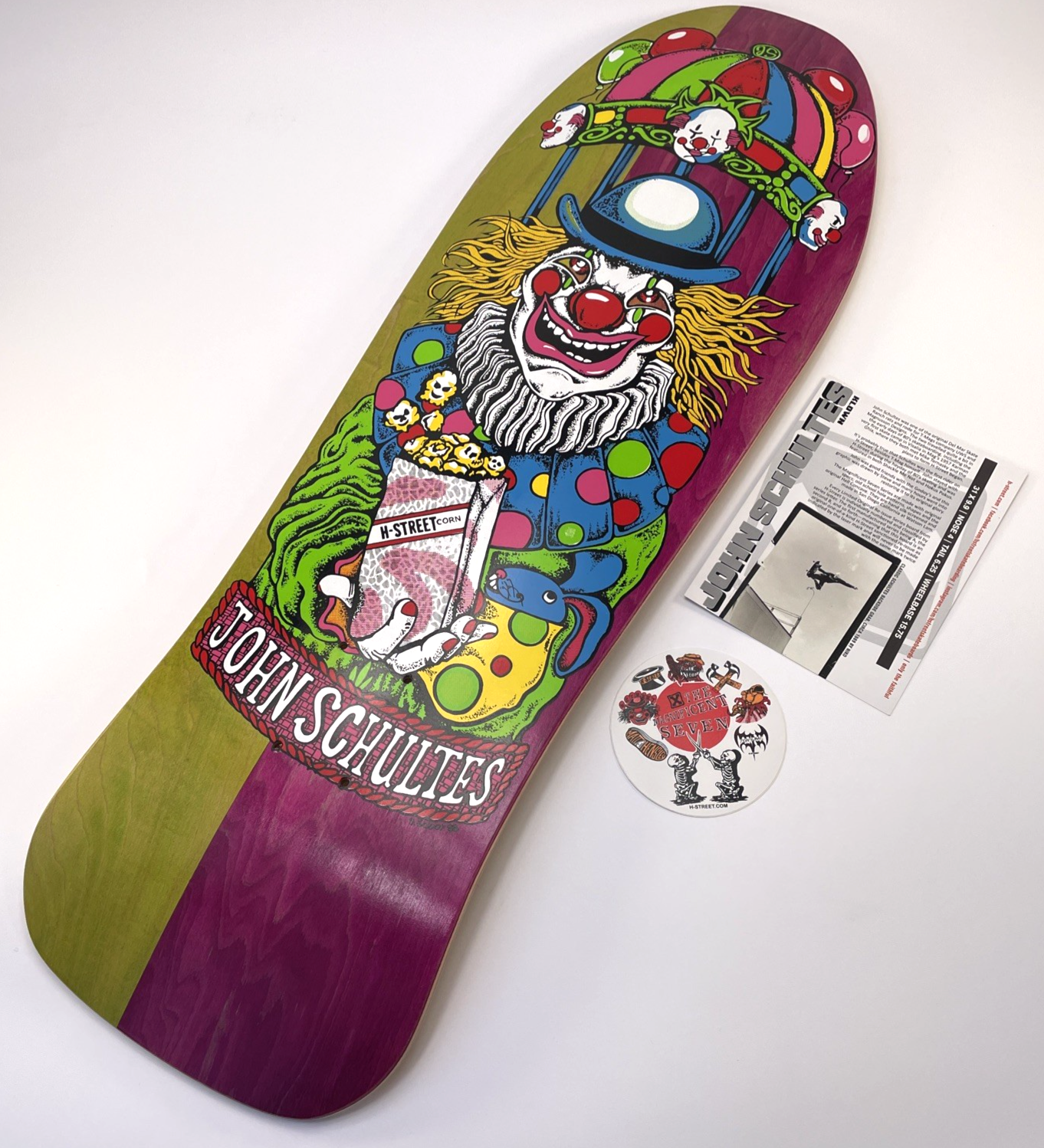 John Schultes A Series Clown H-Street Skateboard Deck Limited Edition #09 of 136