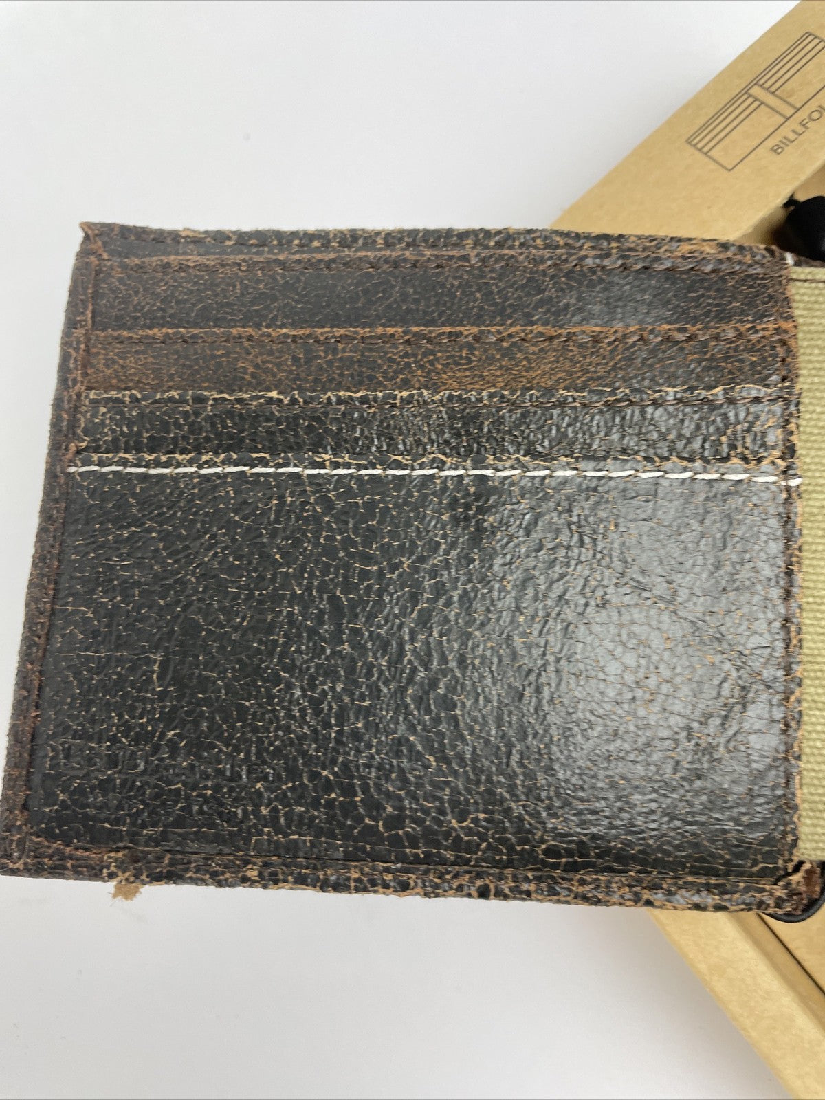 Bill Adler 1981 Brown Men's Bifold Leather Wallet Slim Billfold Wallet Handmade