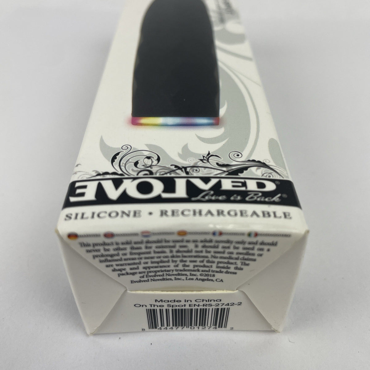 " Evolved " On The Spot Bullet Rechargeable Light Up Vibe Personal Toy - Black