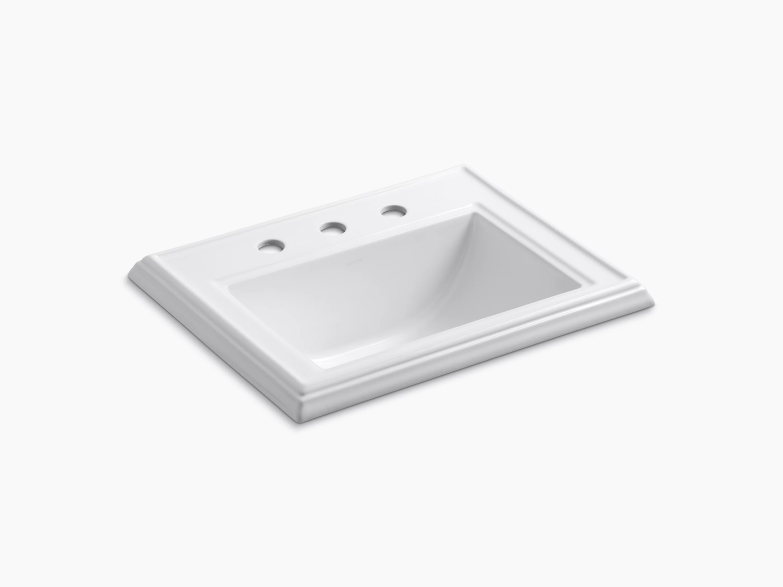 Kohler Memoirs white drop-in rectangular bathroom sink