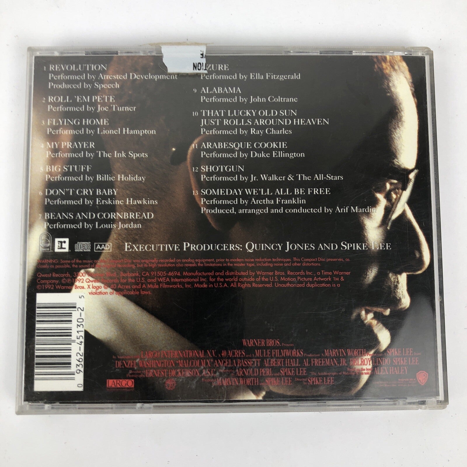 Malcolm X - Music From The Motion. Picture Soundtrack, CD 1992  *VGC*