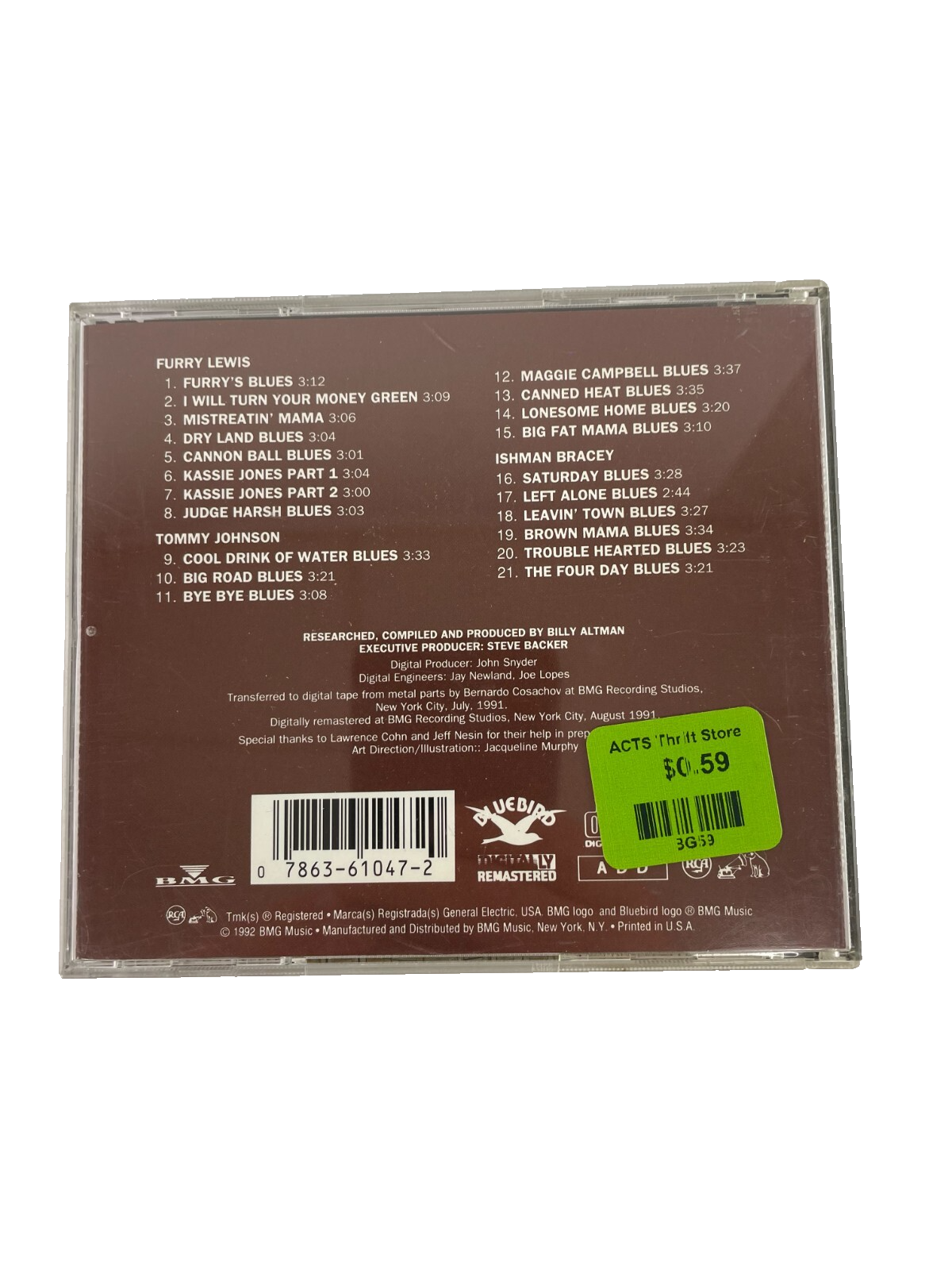 Canned Beat Blues Masters Of The Delta Blues Furry's Blues Dry Land Blues CD#10