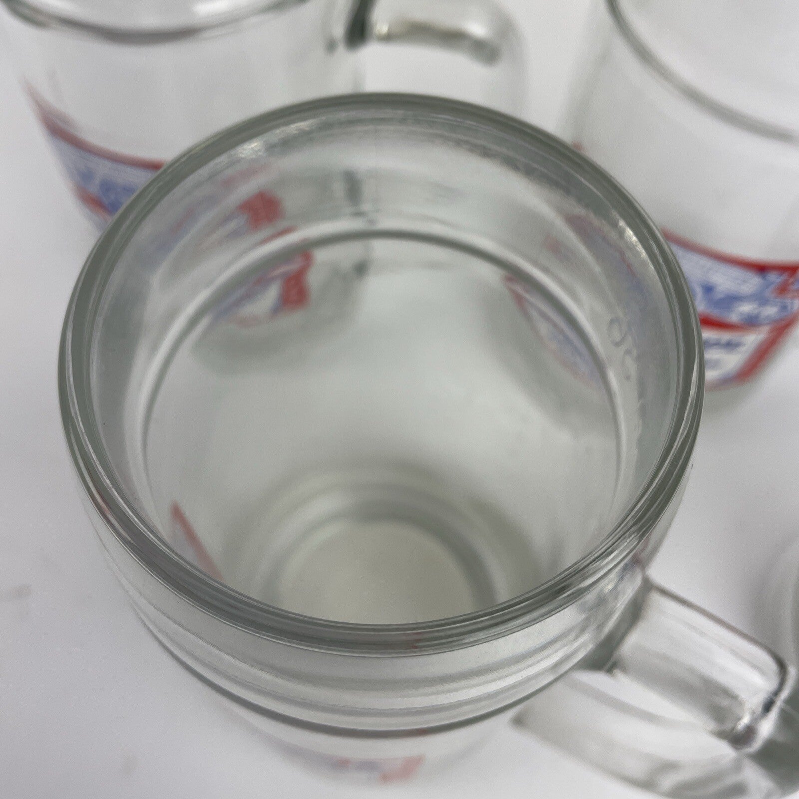 Lot of 4 x Budweiser 1970 VINTAGE Beer Glass Mug 0.5L 56 Bullet Mouth LOOK 6.5"