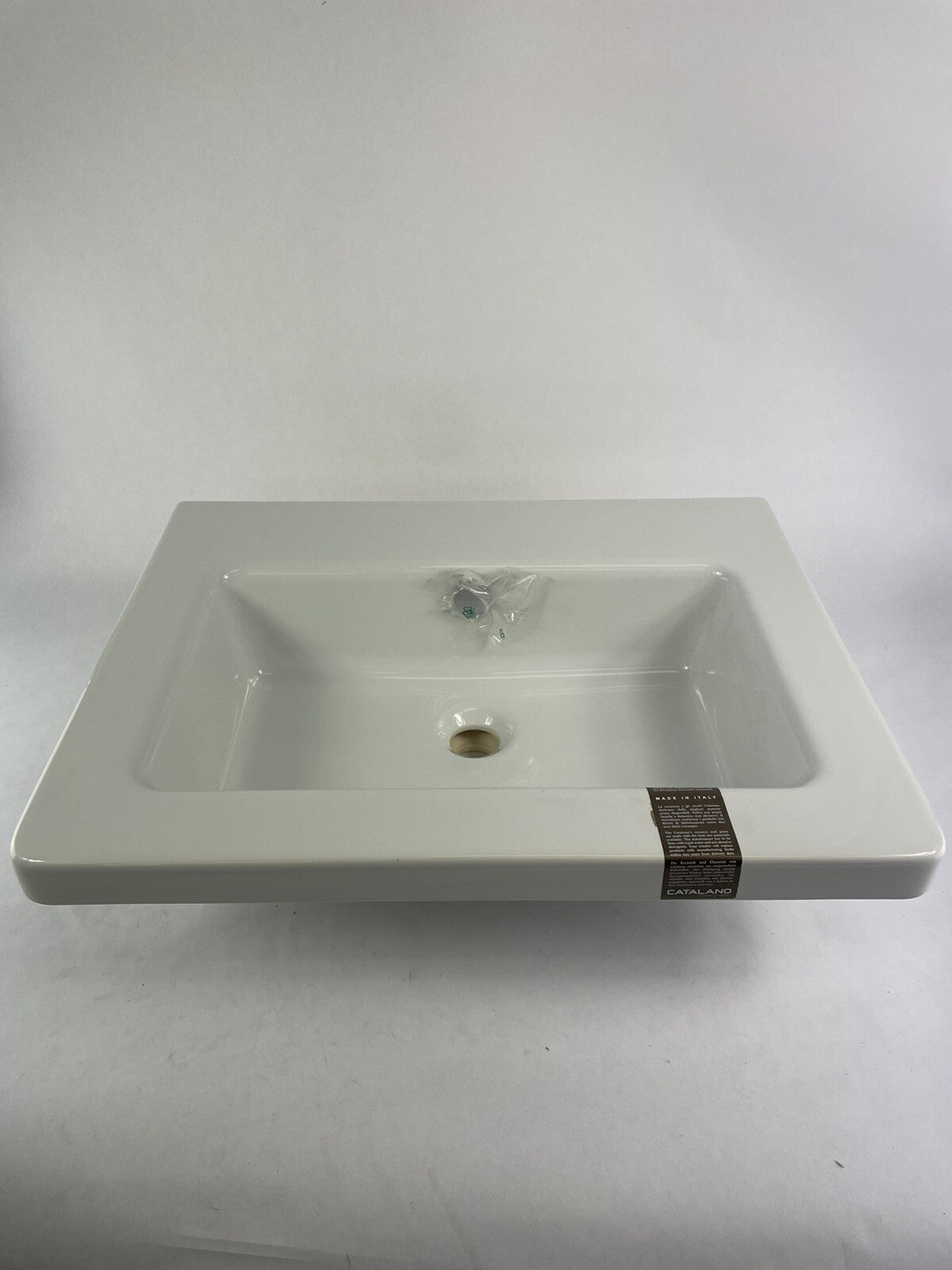 Catalano New Light 62 rectangular ceramic bathroom washbasin sink 24-3/8 x 19 inch