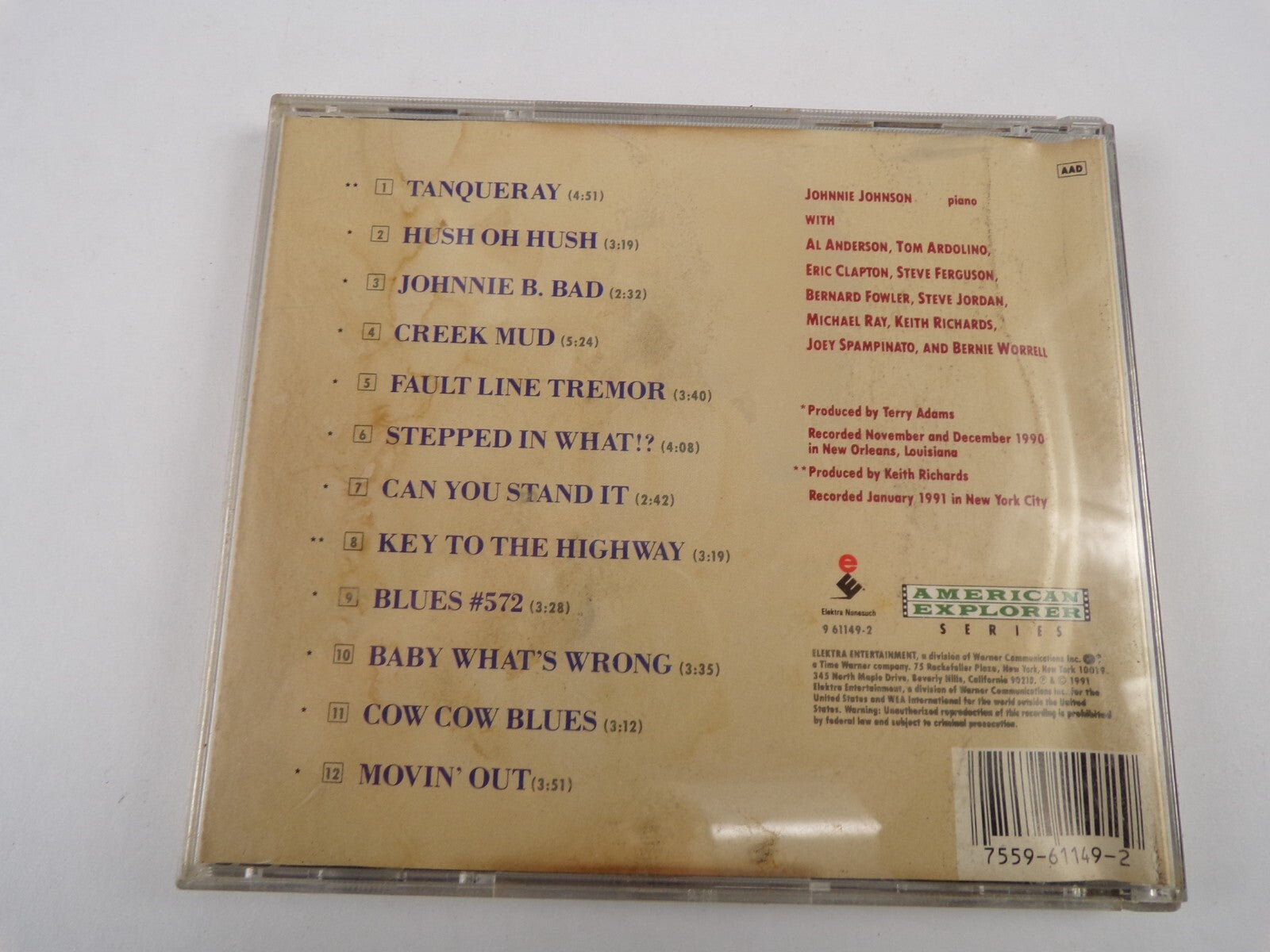 Johnnie Johnson Johnnie B. Bad  Hush Oh Hush Creek Mud Blues CD#26