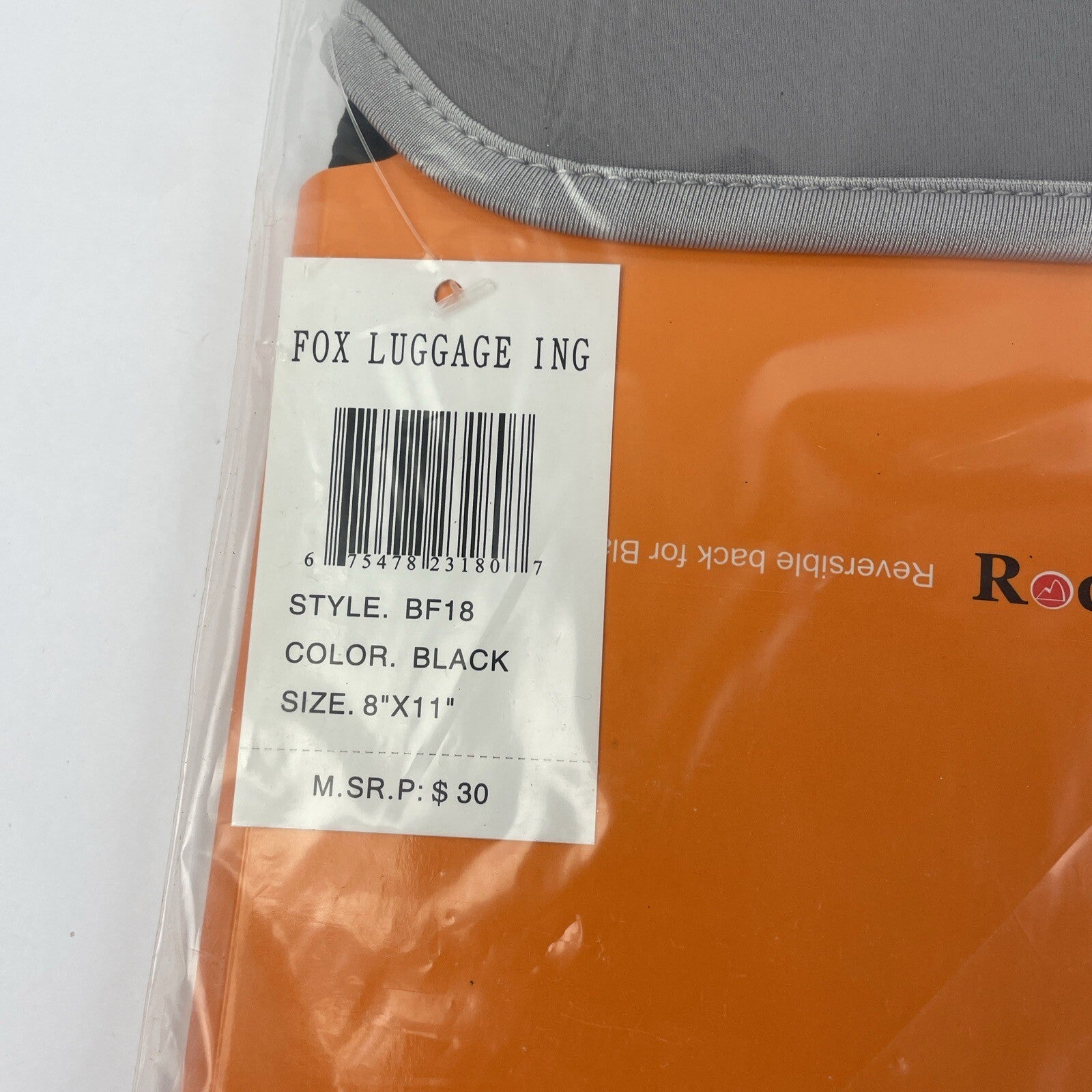 NEW Rockland iPad Reversible Sleeve Neoprene Slimline Design 8" X 11" Black/Gray