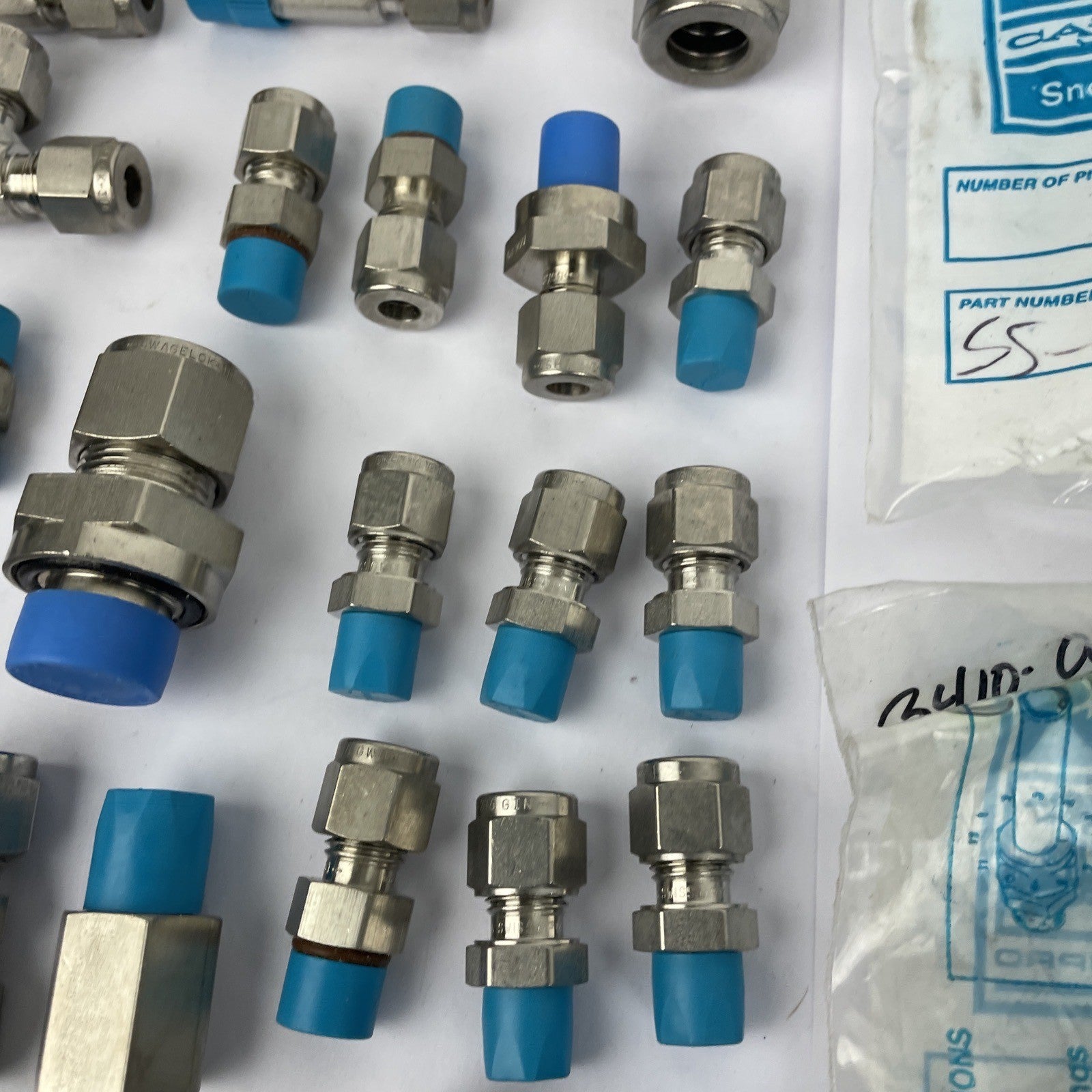 Swagelok Stainless Steel Compression Fitting Lot 316 SS 37 PIECE LOT