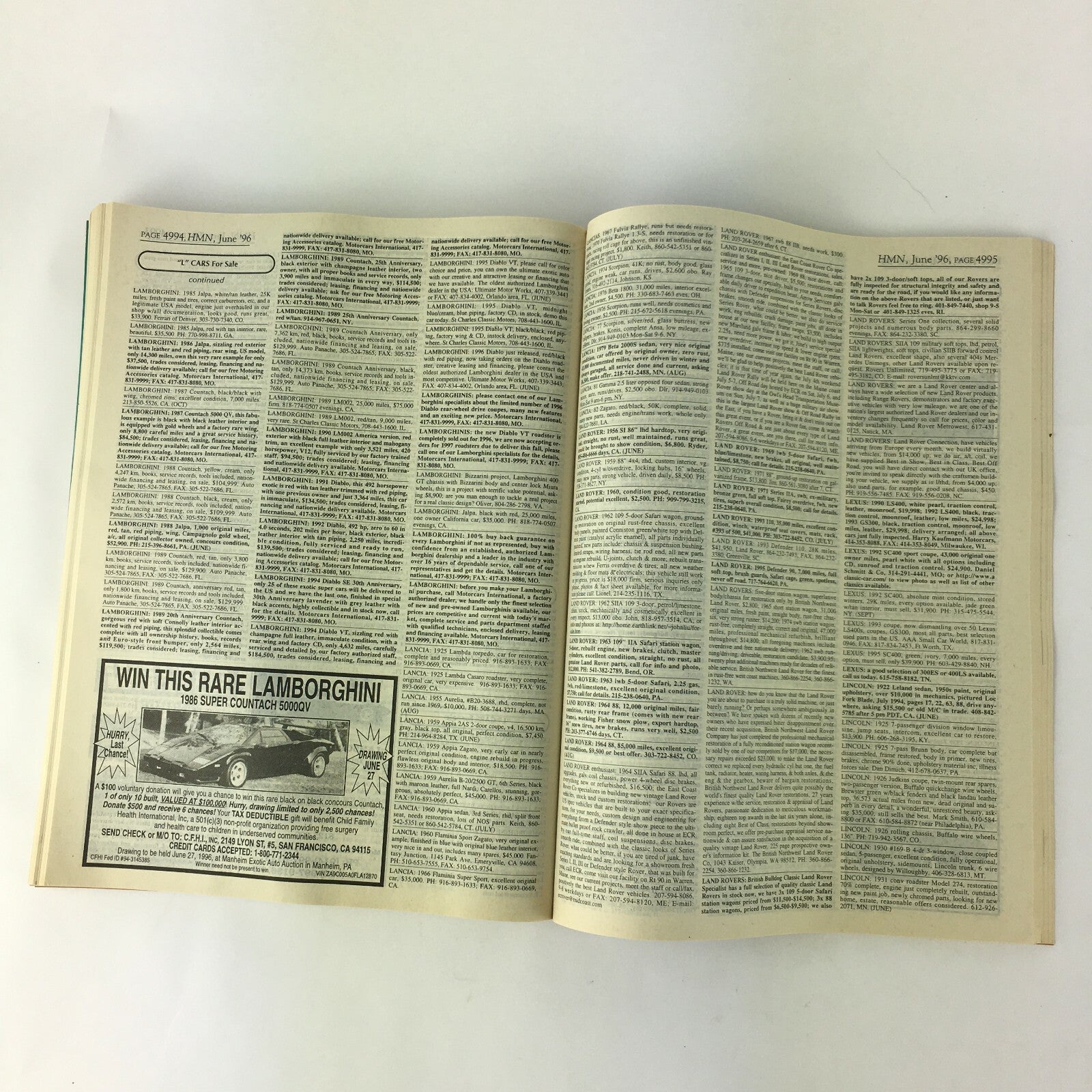 June 1996 Hemmings Motor News 1936 Dodge Ford Chevrolet Muscle Cars!