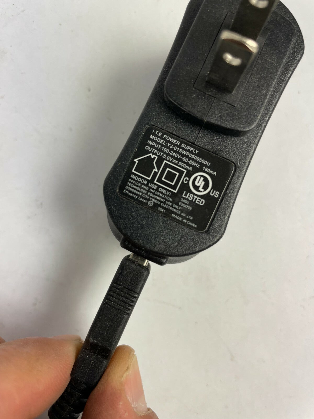 Genuine ITE YJ-01SWP0500500U AC Adapter Op 5 V 500mA Power Supply Adapter A62