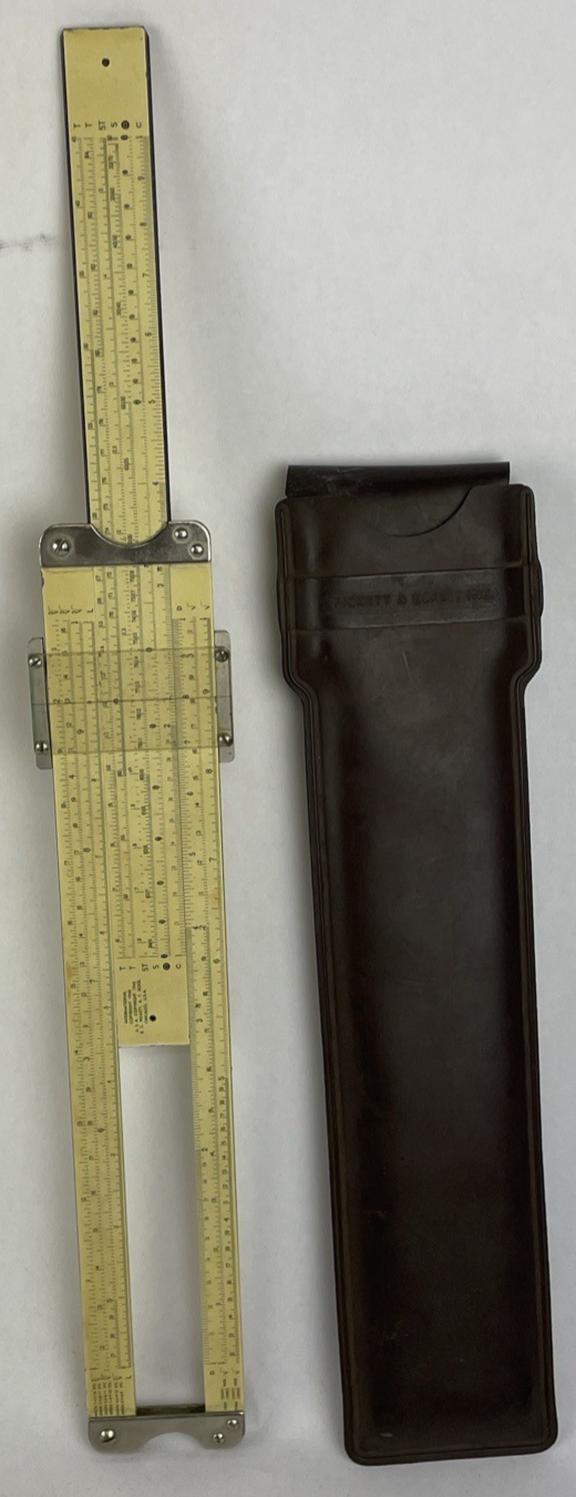 Vintage Pickett Eckel Model 2 ES Slide Rule Ruler Synchro-Scale Log with Case