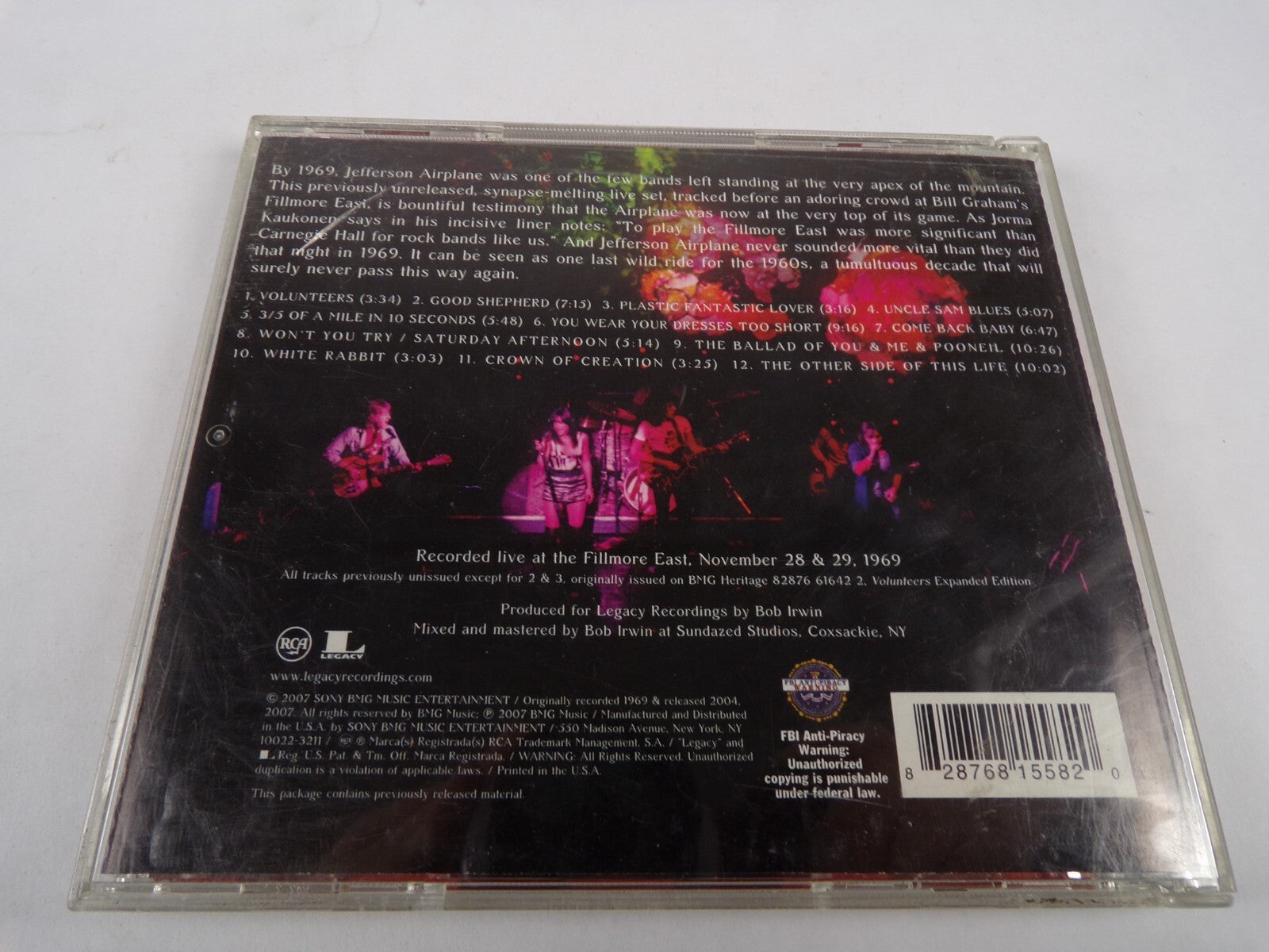 Jefferson Airplane Live At The FillMore East 1969 Volunteers Good Shepherd CD#61