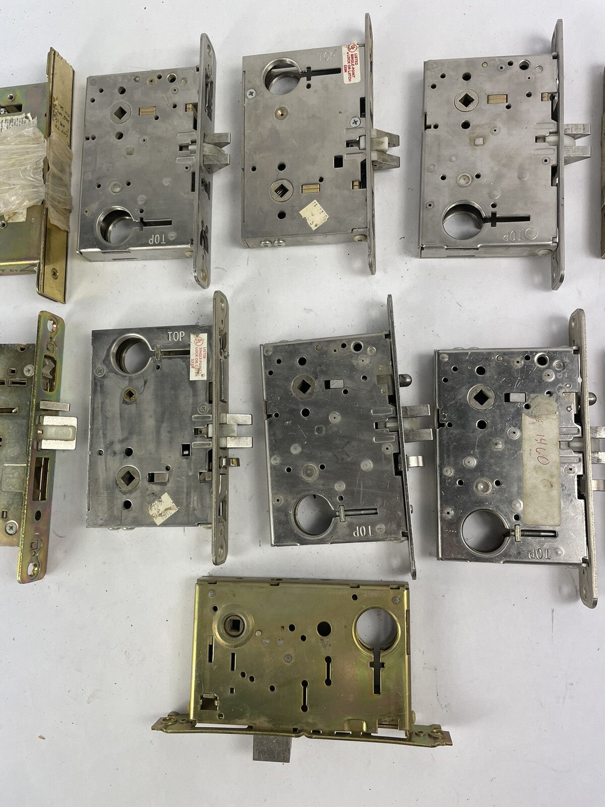 LOT of 13: Assorted Mortise passage lock body. Body only