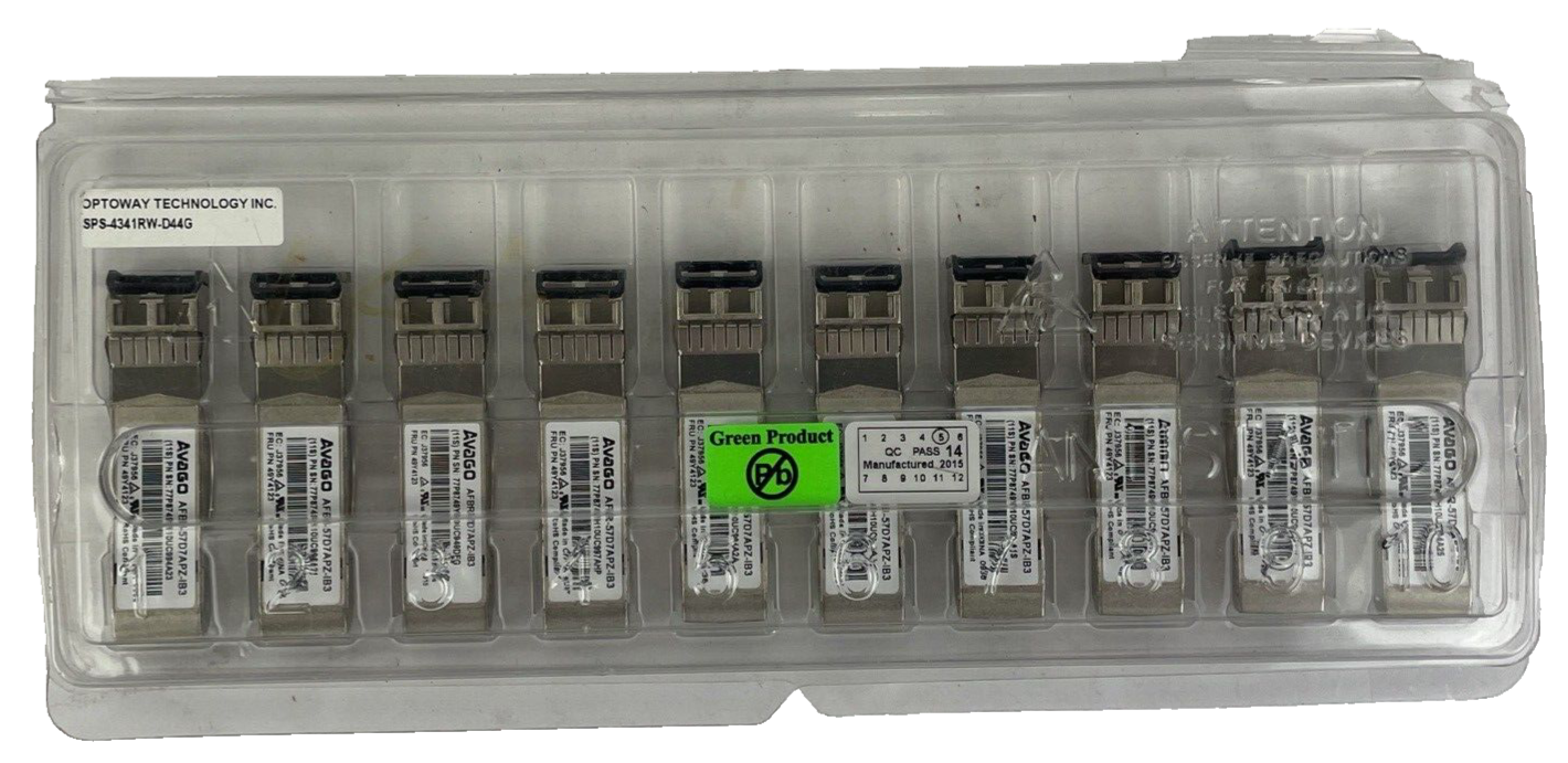 LOT of 10 x Avago | AFBR-57D7APZ-IB3 | 8Gb SFP mini-GBIC Transceiver Module