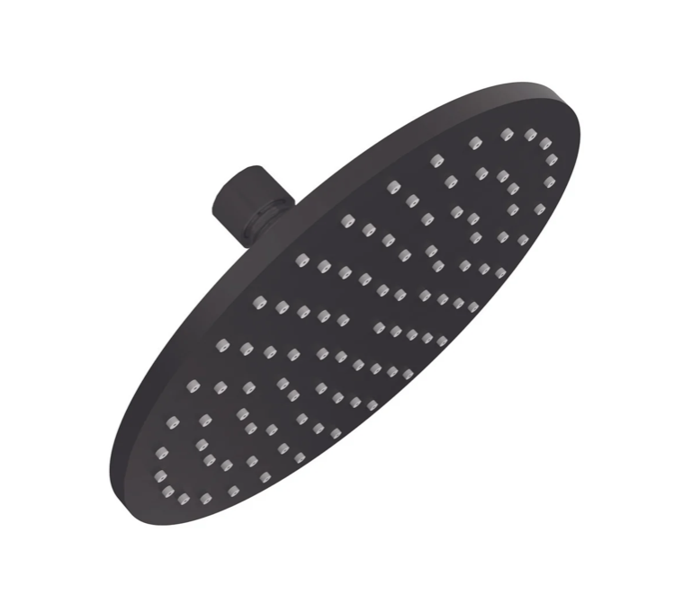 Baril TET-1210-01 Round 12" Anti-Limestone rain Shower Head Black Matte