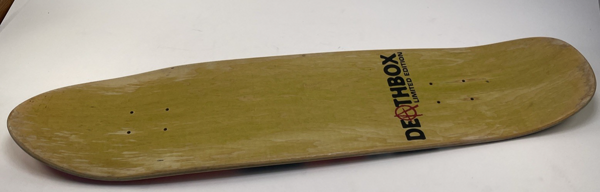 Deathbox Skateboards Orange / Black Surf Pirate Skull Limited Edition 9" x 34.5"