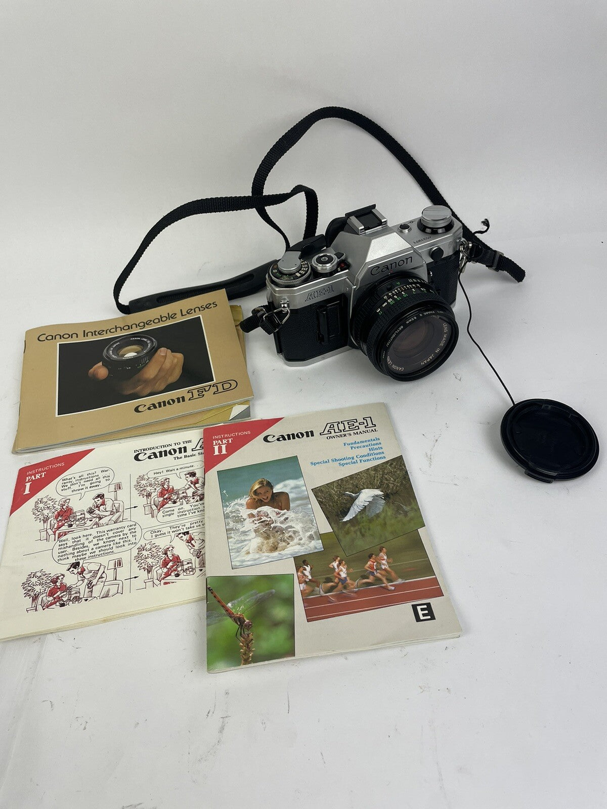 Canon AE-1 35mm film camera w/ Canon FD 50mm 1:1.8 Lens Lense