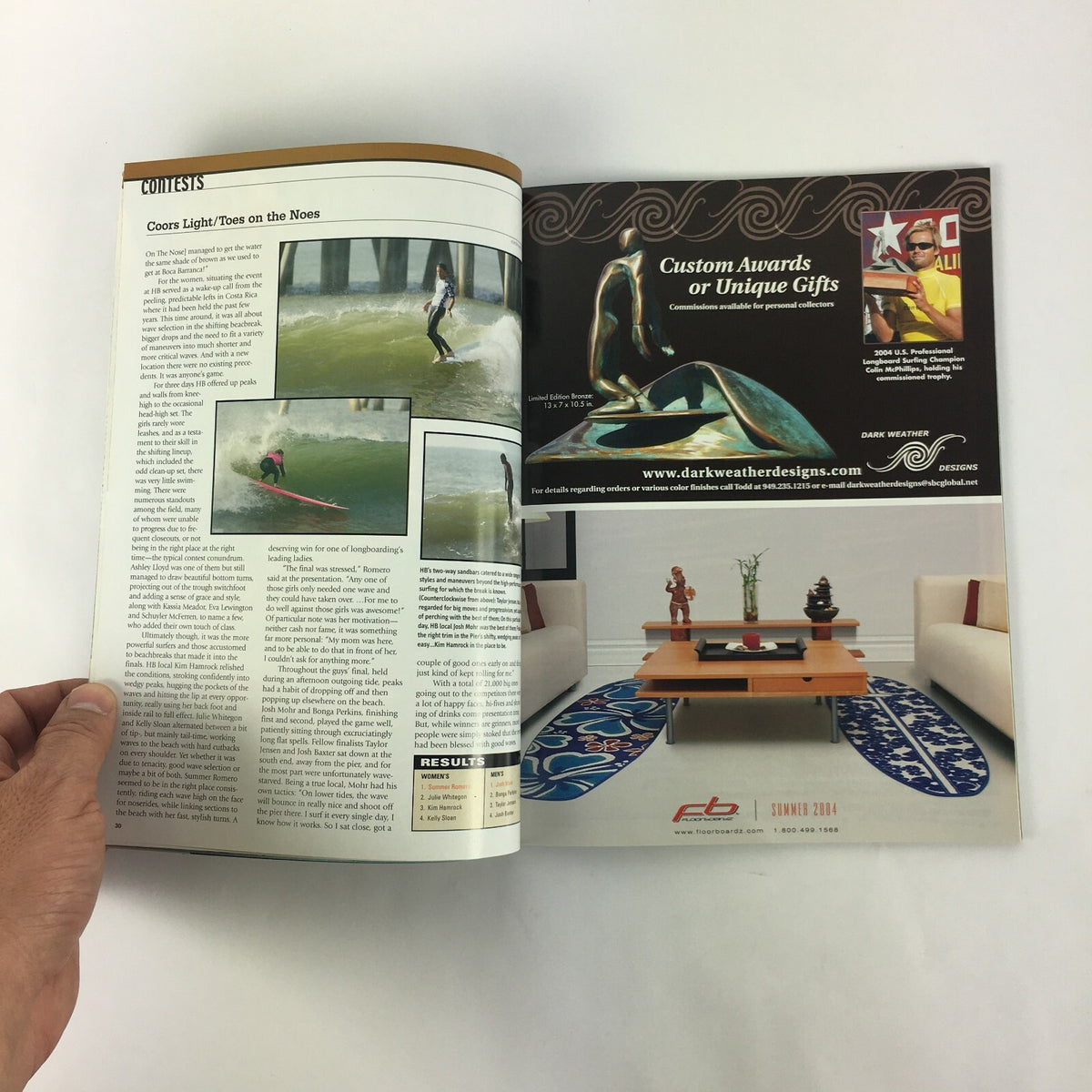 February 2004 Longboard Magazine Getting Away 4 Exotic Surftrips By Land,Sea,Air