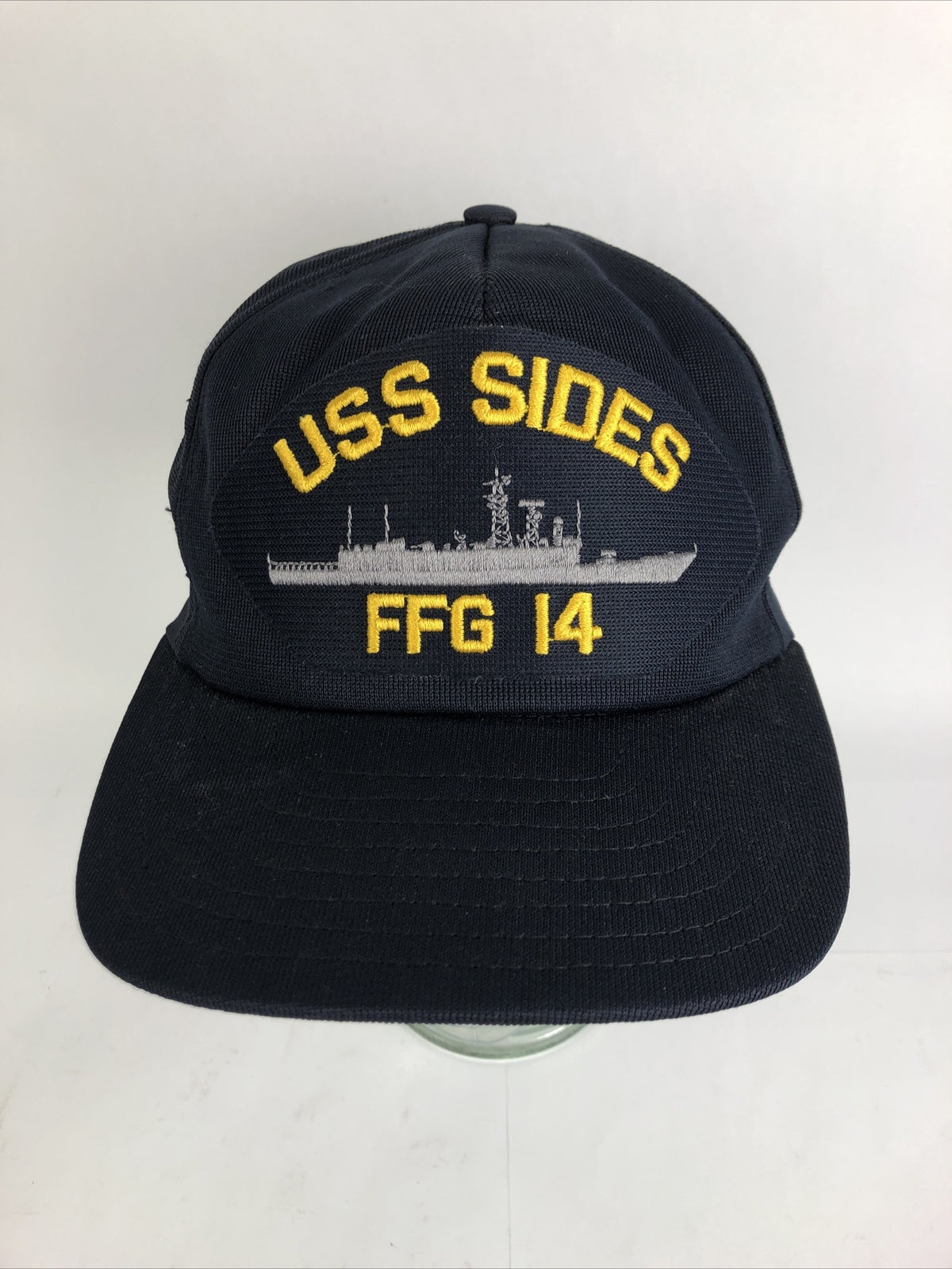 Cap-10 Crew USS SIDES FFG 14 USN Navy Adjustable Made in USA Baseball Hat Cap