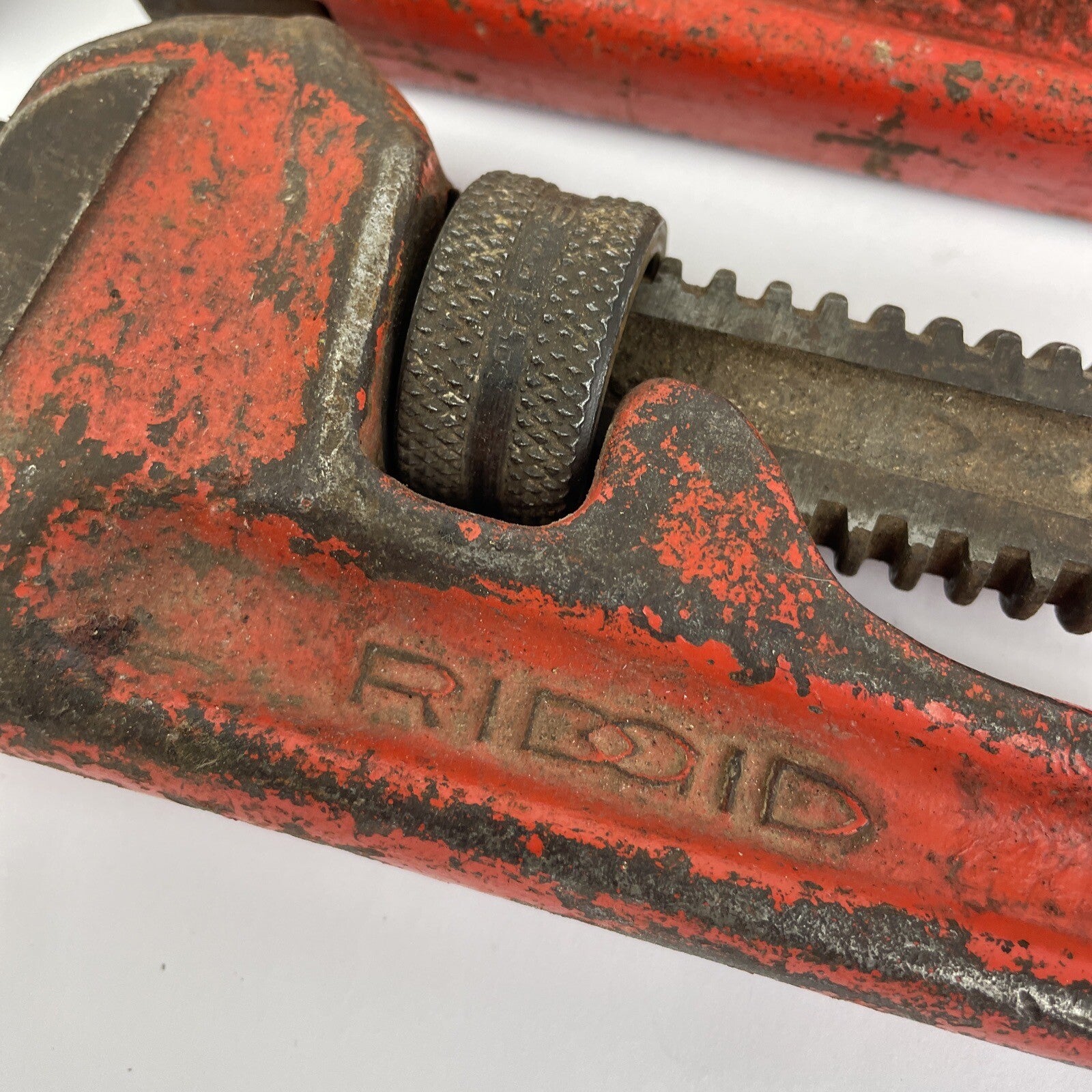 LOT Used Ridgid 18” & 14'' pipe wrenches Ridge Tool Co USA Vintage Tool Lot VGC