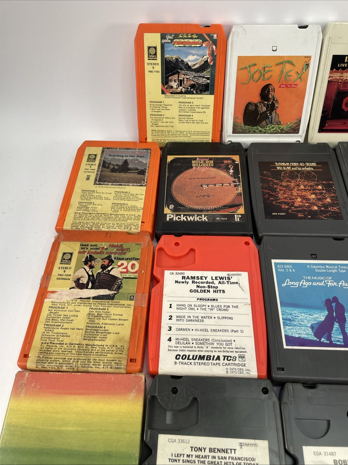 8 Track Audio Music Tapes Lot Of 34 Crazy Assortment of Genre