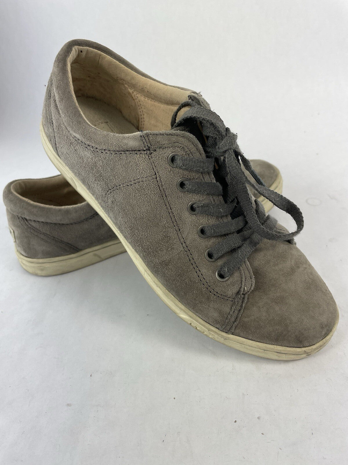UGG 1005484 Women's 7.5 Tomi Lace Up Gray Suede Trainers Waterproof Sneakers