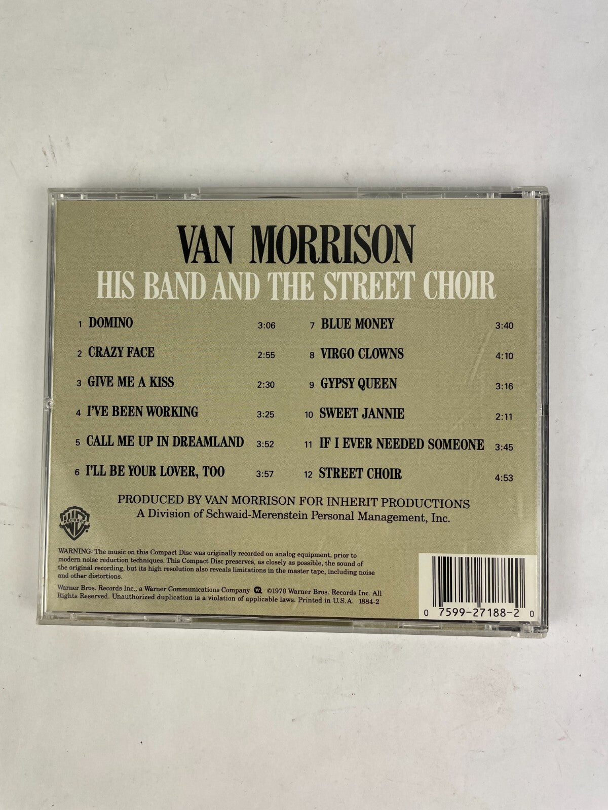 Van Morrison His Band And The Street Choir CD #4