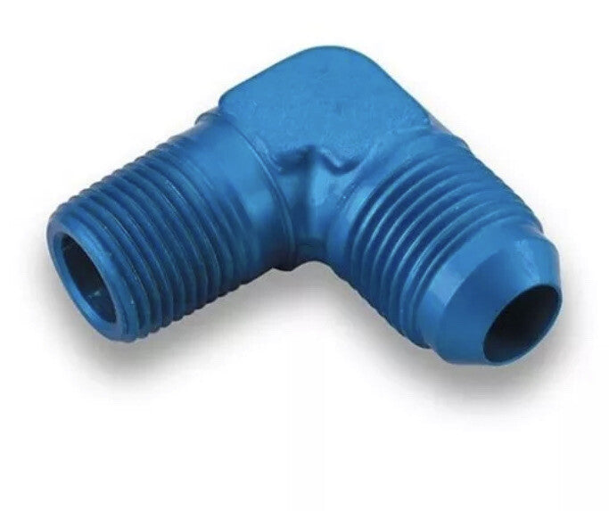 Earls Performance 982206ERL Blue 90 Degree Elbow -6 AN Male to 1/4 Inch NPT