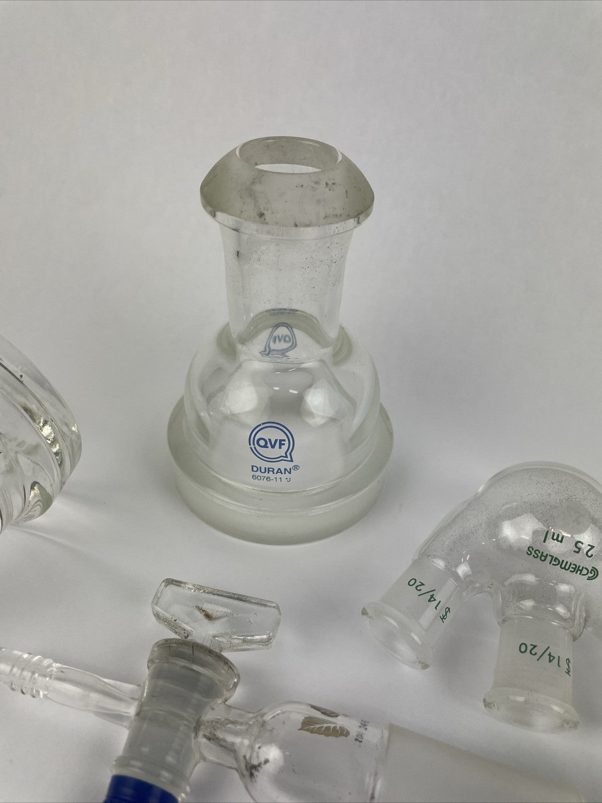 Schott Duran Glass Lab QVF Duran BORO3.3 Glass Funnel Beaker Stop Assorted LOT