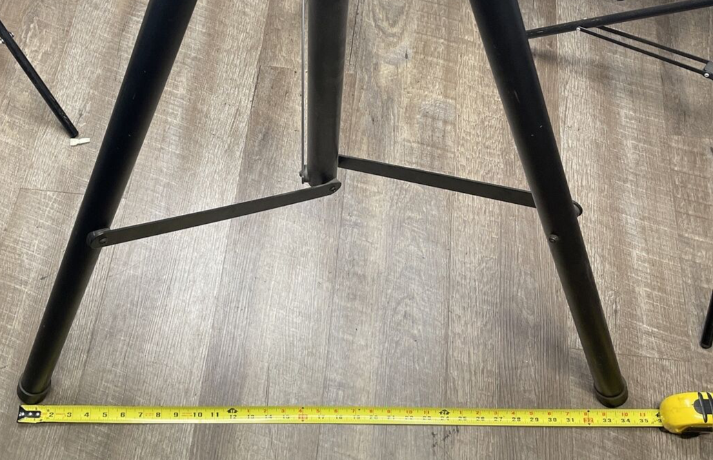 2 x Heavy Duty Tri-Pod Lighting Speaker Base Stands 1.5" Tubing Max Height 8'