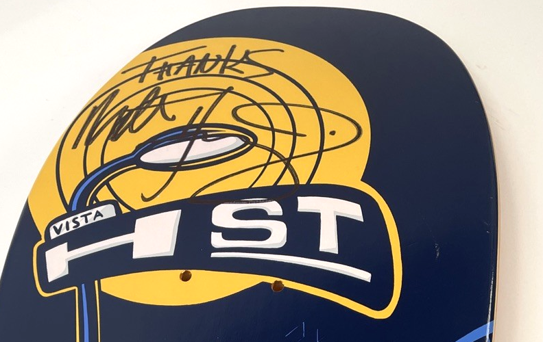 Matt Hensley H-STREET Vista Pole Swinger Skateboard Deck Signed 32" x 9"