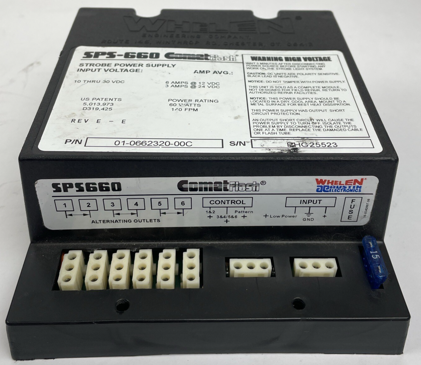 Vintage Whelen Strobe Power Supply - SPS-660 - Ambulance - Fire -Comet Flash