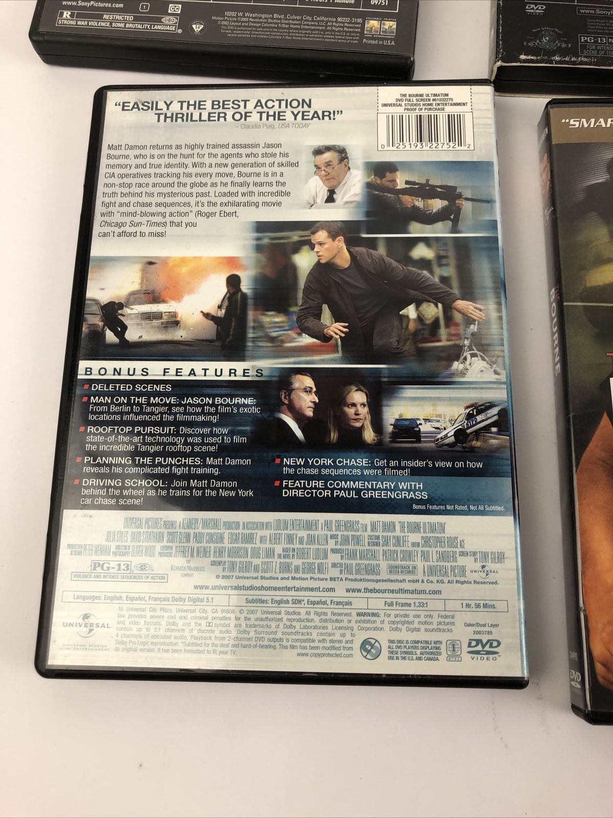 Action DVD Lot Of 6: The Bourne Supremacy,  Collateral,  007, Tears of the Sun