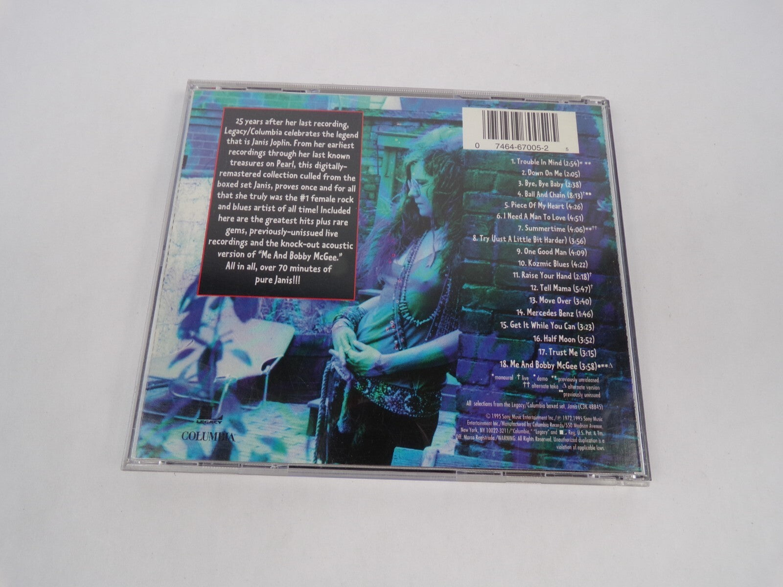 Janis Joplin 18 Essential Songs Trouble In Mind Down On Me Ball and Chain CD#63