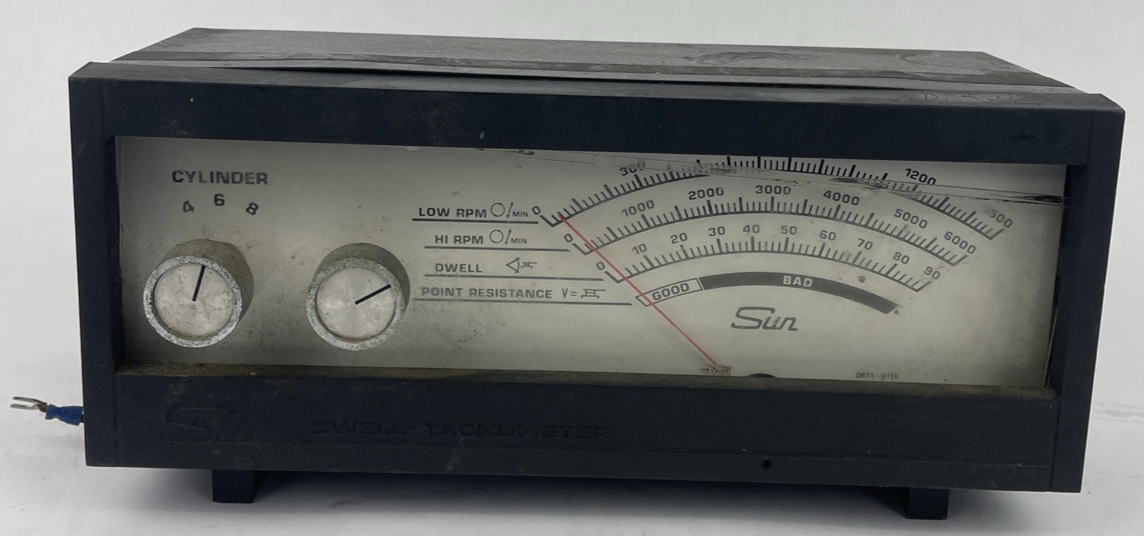 Vintage Sun Dwell Tachometer CP-7601 Tune-up Automotive Engine Tester Car Tool