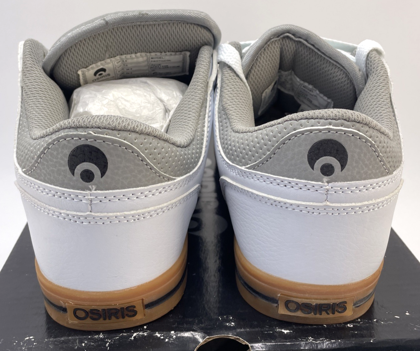 Osiris Shoes Mens " Protocol " Size 6.5 White Grey Gum Low Top Sneakers UK 5.5