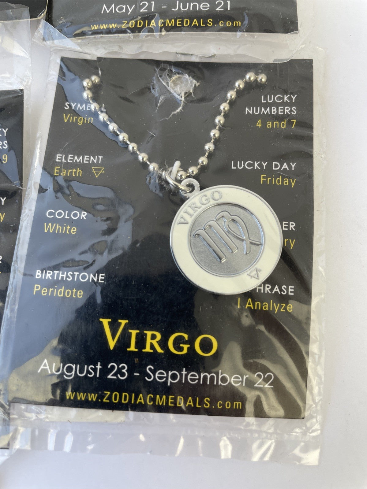 Lot of 10 Zodiac Medals Medallion Necklace 16” Chain - Symbol For Life Bundle