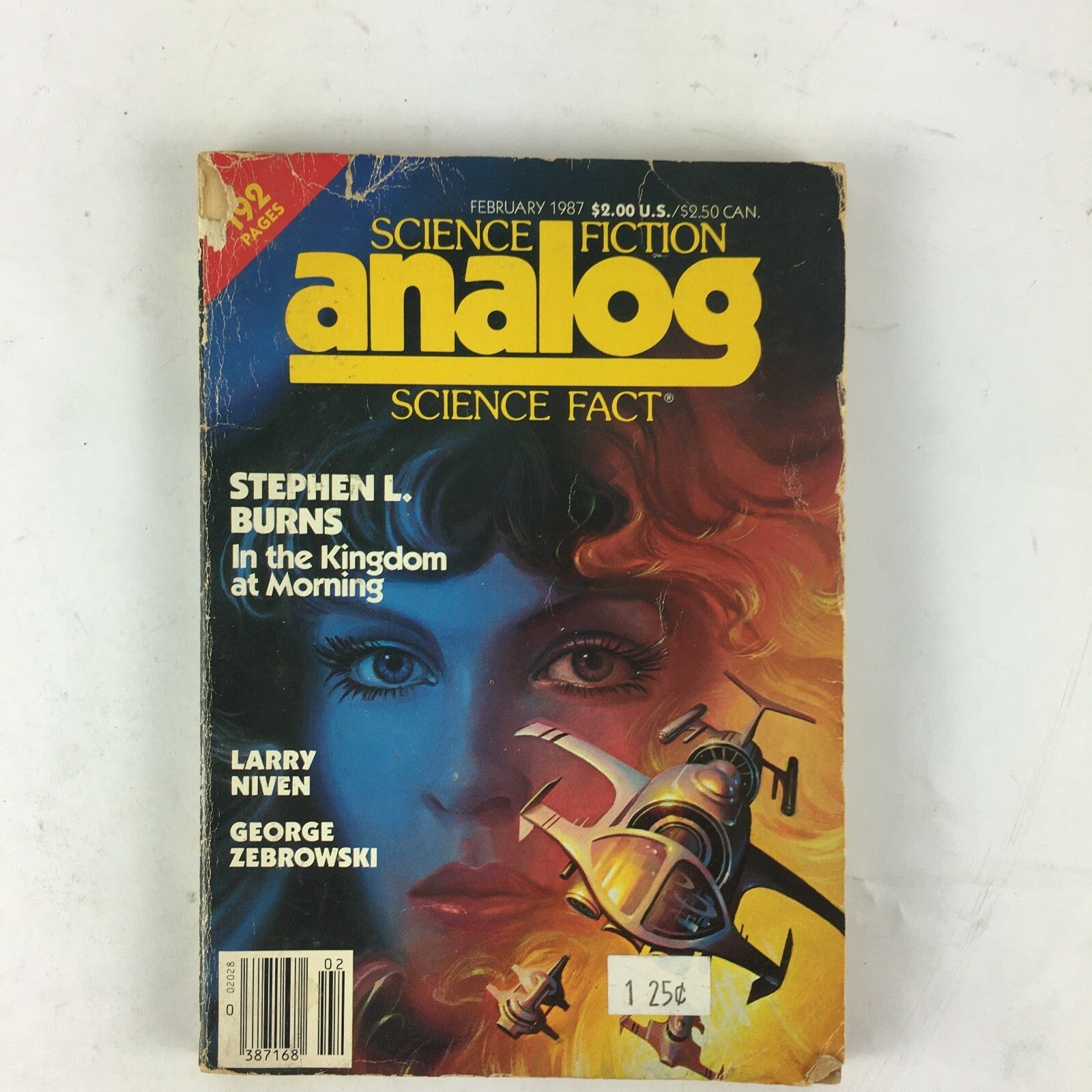 February 1987 Analog Science Fiction Fact Magazine Stephen L. Burns Larry Niven