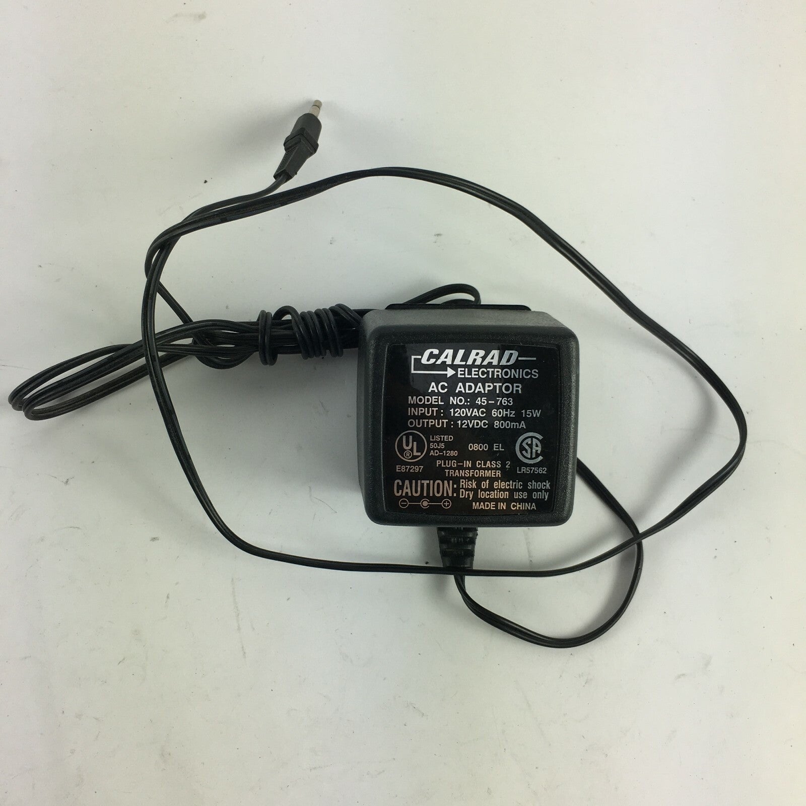 Genuine Calrad 45-763 Class 2 Output 12 V 800 mA Power Supply Adapter A27