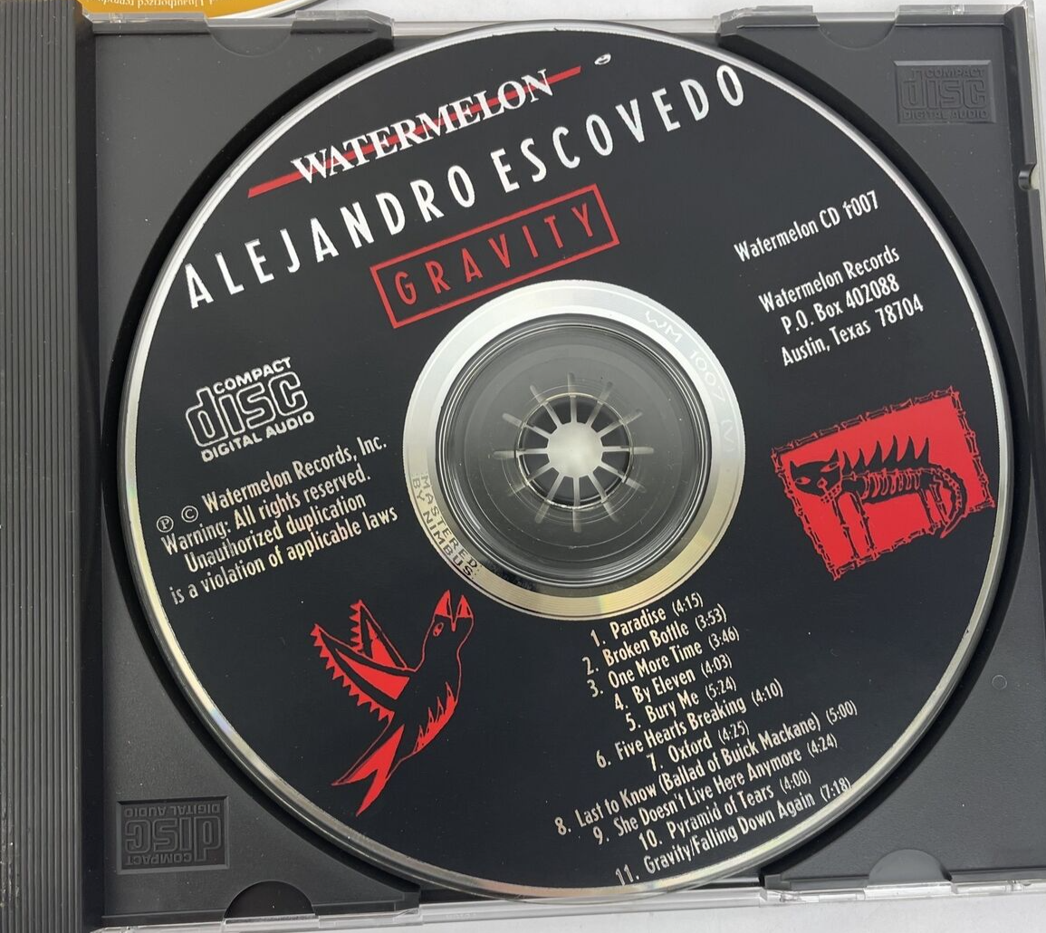 3 x Alejandro Escovedo CD Lot - Gravity 92 - Real Animal 08 - Boxing Mirror 06
