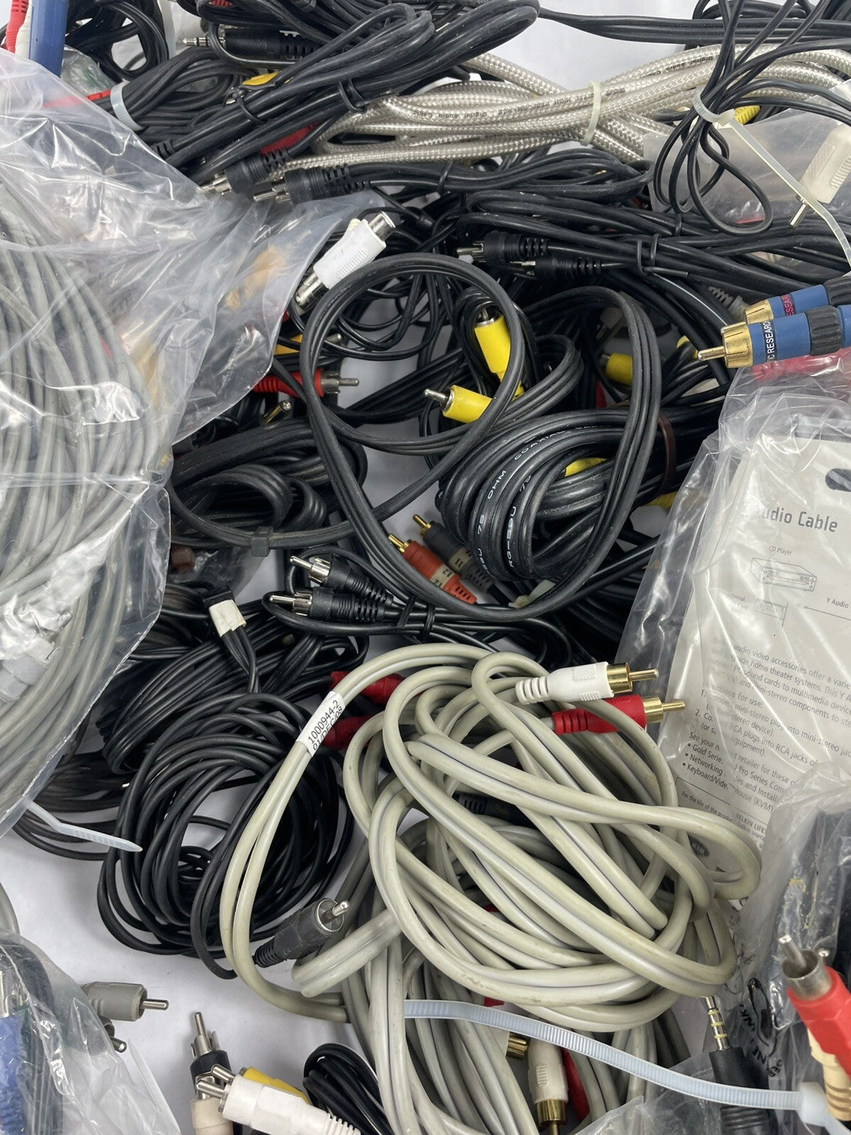 Audio Cables - Bulk Lot - As shown - RCA Cables
